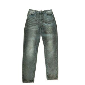 Risen Size 29/9 Black Distressed Wash STRETCH Denim Jeans